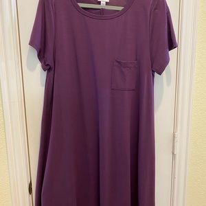 Lularoe large purple Carly dress.